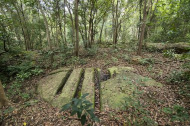 eski taş ocağı Khmer, şehir yasak Kruat, Buriram şehir Isan kuzeydoğu Tayland Buri Ram eyaletinin güneyinde. Tayland, Buriram, Kasım, 2017.