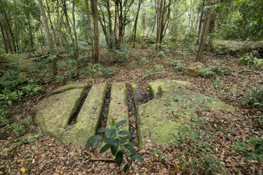 eski taş ocağı Khmer, şehir yasak Kruat, Buriram şehir Isan kuzeydoğu Tayland Buri Ram eyaletinin güneyinde. Tayland, Buriram, Kasım, 2017.