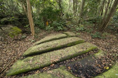 eski taş ocağı Khmer, şehir yasak Kruat, Buriram şehir Isan kuzeydoğu Tayland Buri Ram eyaletinin güneyinde. Tayland, Buriram, Kasım, 2017.