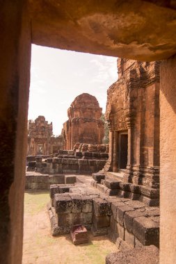khmer Prasat Muang Tam bir kuzeydoğu Tayland Buri Ram il Tapınağı kalıntıları. Tayland, Buriram, Kasım, 2017.