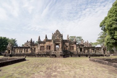khmer Prasat Muang Tam bir kuzeydoğu Tayland Buri Ram il Tapınağı kalıntıları. Tayland, Buriram, Kasım, 2017.