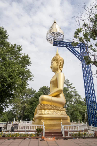 Der Buddha Des Wat Suphatbophit Der Nähe Der Stadt Buriram — Stockfoto