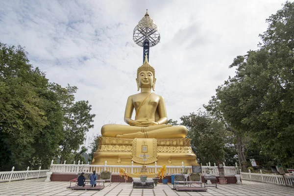 Buddha Del Suphatbophit Wat Cerca Ciudad Buriram Provincia Buri Ram —  Fotos de Stock