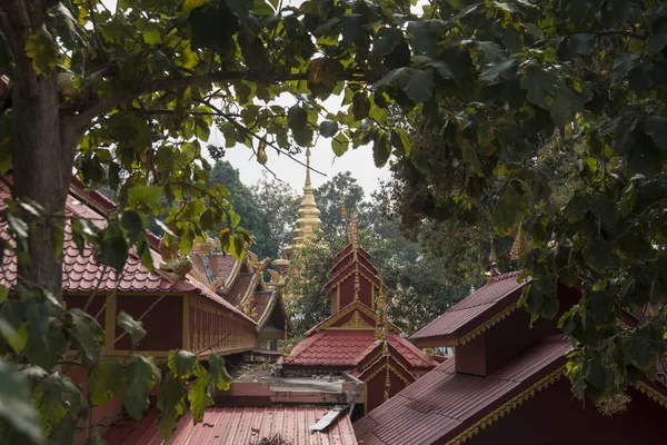 Templo Wat Phra Doi Wao Ciudad Mae Sai Frontera Con — Foto de Stock