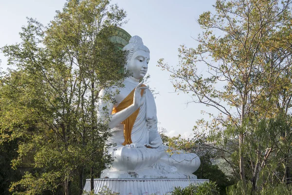 Grande Buda Templo Wat Tham Chom Cidade Mae Sai Fronteira — Fotografia de Stock