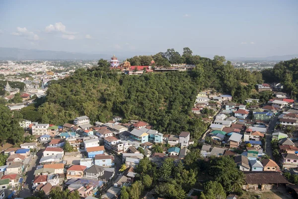 Una Veduta Della Città Mae Sai Sul Confine Con Myanmar — Foto Stock