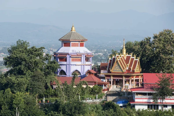 Wat Phra Doi Wao Temple Cidade Mae Sai Fronteira Com — Fotografia de Stock