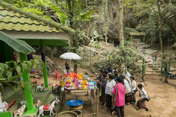 Entrada Cueva Tham Luang Cerca Ciudad Mae Sai Frontera Con — Foto de Stock