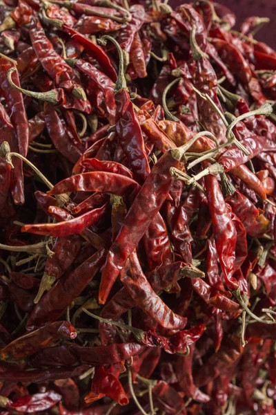 Peperoncino Rosso Mercato Alimentare Nella Città Mae Sai Confine Con — Foto Stock