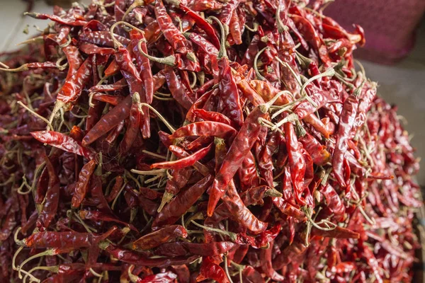 Red Chili Food Market Town Mae Sai Border Myanmar Chiang — Stock Photo, Image