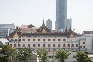 Tayland 'ın güneyindeki Bangkok şehrindeki silom' da Wat Yannawa 'da. Tayland, Bangkok, Kasım 2019