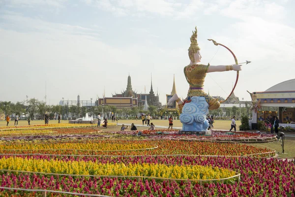 Traditional Thai Figure Exhibition Royal Barge Ceremony Sanam Luang Park — Stock Photo, Image