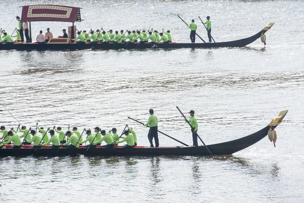 Una Muestra Procesión Barcaza Real Río Chao Phraya Ciudad Bangkok —  Fotos de Stock