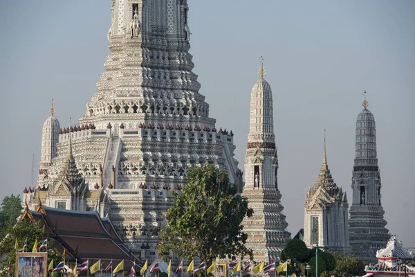 Wat Arun Temple Chao Phraya River City Bangkok Thailand Southest — Stock Photo, Image