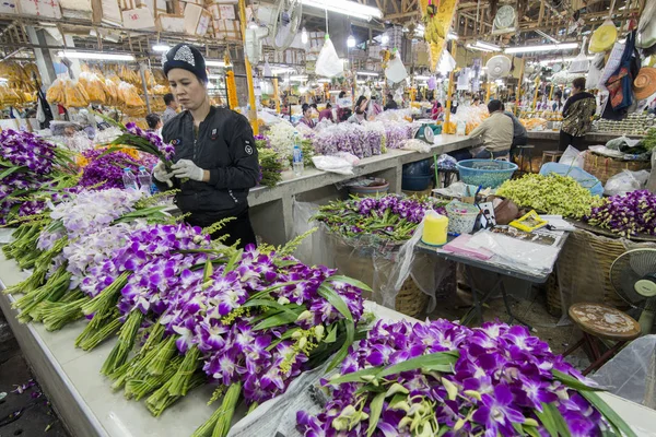 Fresh Flowers Flower Market Tha Klang Market City Bangkok Thailand — Stock Photo, Image