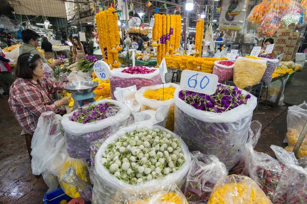 Fresh Flowers Flower Market Tha Klang Market City Bangkok Thailand — Stock Photo, Image