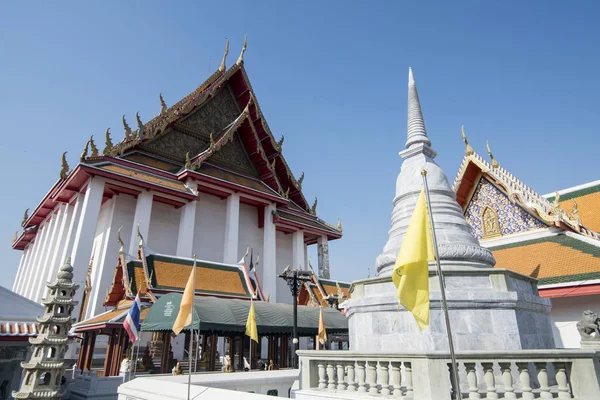 Temple Wat Kanlayanamit Rivière Chao Phraya Thonburi Dans Ville Bangkok — Photo