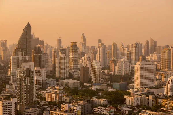 Horizonte Desde Techo Parte Superior Del Hotel Marriott Ciudad Bangkok —  Fotos de Stock