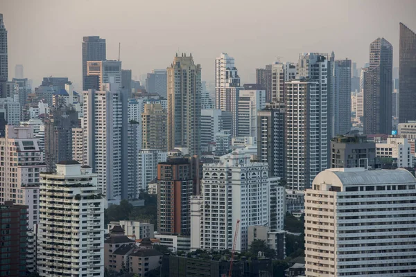 Bar Panoramą Dachu Góry Marriott Hotel Mieście Bangkok Tajlandii Azji — Zdjęcie stockowe