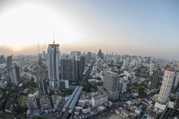 Marriott Oteli Nin Çatısından Ufuk Çizgisi Tayland Güneyindeki Bangkok Şehrindeki — Stok fotoğraf