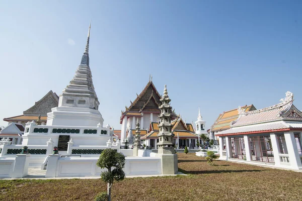 Wat Kanlayanamit Temple Chao Phraya River Thonburi City Bangkok Thailand — 스톡 사진