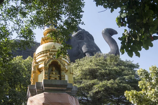 Estatua Elefante Cabezas Del Museo Del Elefante Erewan Templo Samut — Foto de Stock