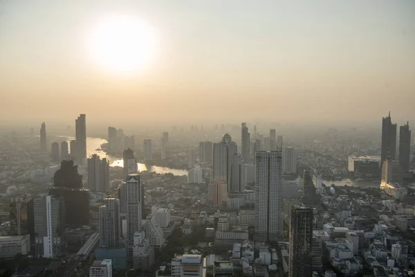 Panorama Dachu Budynku Maha Nakhon Sathon Mieście Bangkok Tajlandii Azji — Zdjęcie stockowe