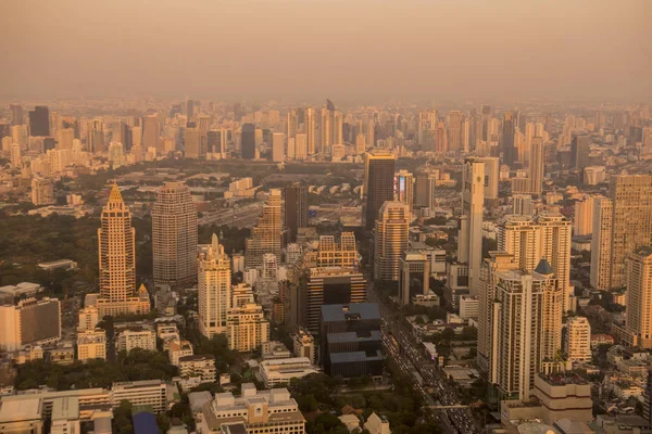 Sathon Daki Maha Nakhon Binası Nın Çatısından Ufuk Çizgisi Tayland — Stok fotoğraf