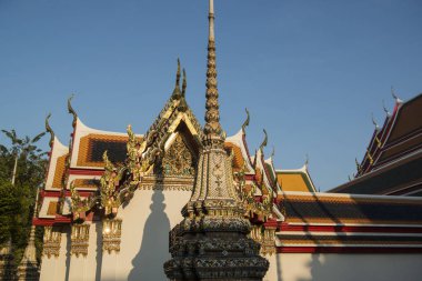Güney Asya 'da, Tayland' ın Bangkok şehrindeki wat pho. Tayland, Bangkok, Kasım 2019