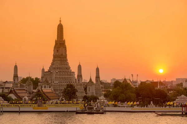 Ναός Wat Arun Στον Ποταμό Chao Phraya Στην Πόλη Της — Φωτογραφία Αρχείου