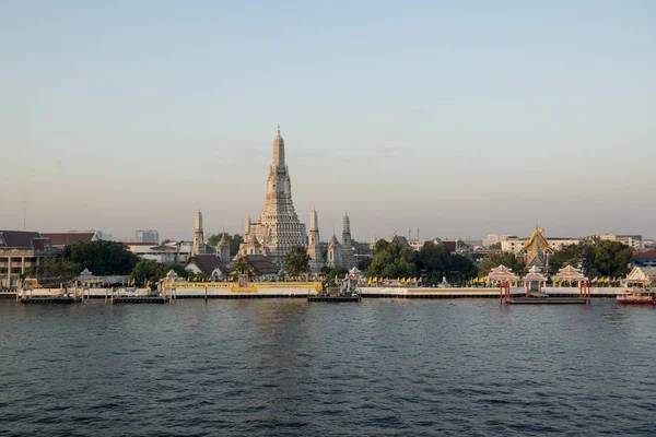 Świątynia Wat Arun Rzece Chao Phraya Bangkoku Tajlandii Azji Południowej — Zdjęcie stockowe