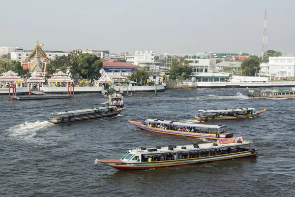 Boat Chao Phraya River City Bangkok Thailand Southest Asia Thailand — Stock Photo, Image