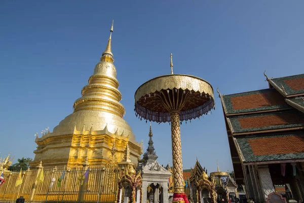 Thaiföld Lamphun Wat Phra Hogy Hariphunchai — Stock Fotó