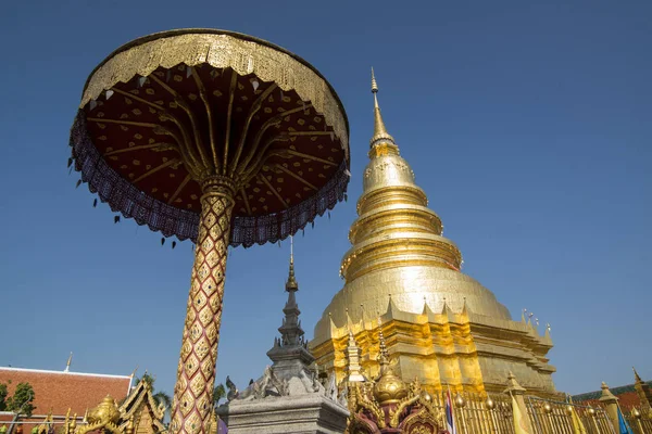 Thaiföld Lamphun Wat Phra Hogy Hariphunchai — Stock Fotó