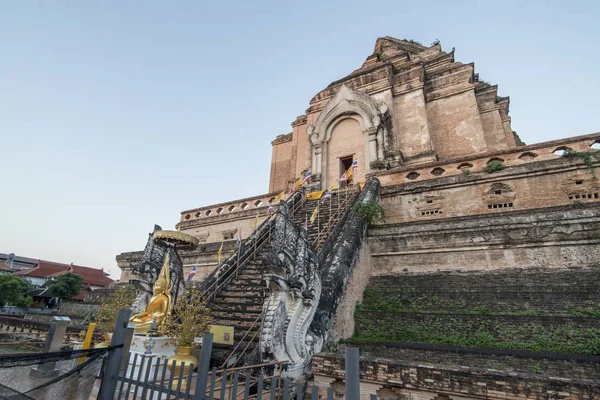 泰国Chiang Mai Wat Chedi Luang — 图库照片