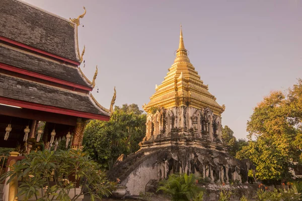Thailand Chiang Mai Wat Chiang Man — Stockfoto