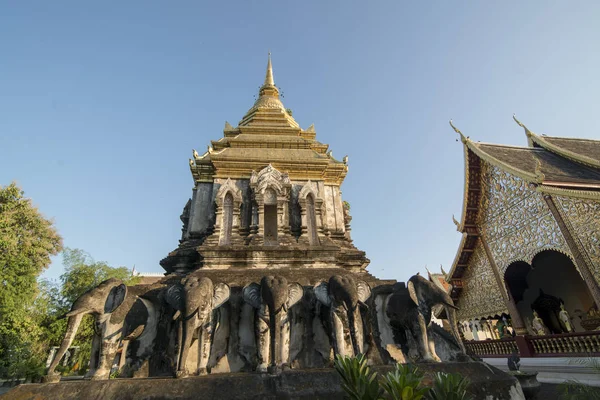 THAILANDIA CHIANG MAI WAT CHIANG MAN — Foto Stock