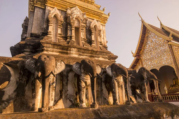 Thajsko Chiang Mai Wat Chiang Man — Stock fotografie