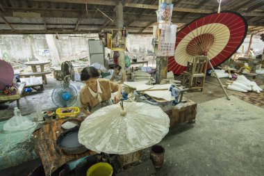 Tayland Chiang Mai Şemsiye Fabrikası