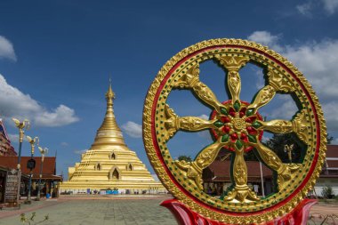 Wat Phra Borommathat Chediyaram, Kuzey Tayland 'ın Kamphaeng Phet şehrindeki Kamphaeng Phet kasabasında. Tayland, Kamphaeng Phet, Kasım 2019