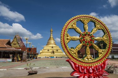 Wat Phra Borommathat Chediyaram, Kuzey Tayland 'ın Kamphaeng Phet şehrindeki Kamphaeng Phet kasabasında. Tayland, Kamphaeng Phet, Kasım 2019