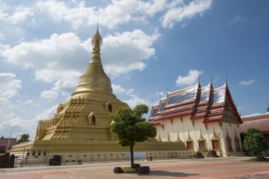 Wat Phra Borommathat Chediyaram, Kuzey Tayland 'ın Kamphaeng Phet şehrindeki Kamphaeng Phet kasabasında. Tayland, Kamphaeng Phet, Kasım 2019