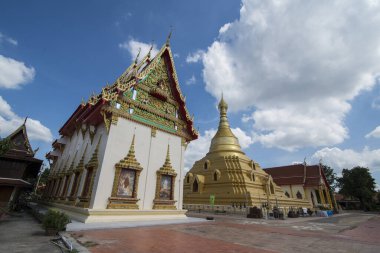 Wat Phra Borommathat Chediyaram, Kuzey Tayland 'ın Kamphaeng Phet şehrindeki Kamphaeng Phet kasabasında. Tayland, Kamphaeng Phet, Kasım 2019