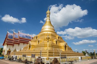 Wat Phra Borommathat Chediyaram, Kuzey Tayland 'ın Kamphaeng Phet şehrindeki Kamphaeng Phet kasabasında. Tayland, Kamphaeng Phet, Kasım 2019