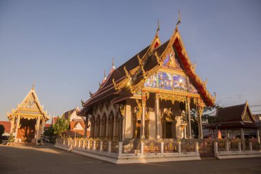 Kuzey Tayland 'ın Kamphaeng Phet eyaletindeki Kamphaeng Phet kasabasında Wat Bang. Tayland, Kamphaeng Phet, Kasım 2019