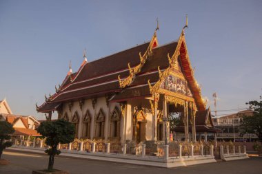 Kuzey Tayland 'ın Kamphaeng Phet eyaletindeki Kamphaeng Phet kasabasında Wat Bang. Tayland, Kamphaeng Phet, Kasım 2019