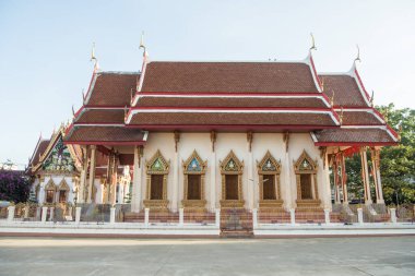 Kuzey Tayland 'ın Kamphaeng Phet eyaletindeki Kamphaeng Phet kasabasında Wat Bang. Tayland, Kamphaeng Phet, Kasım 2019