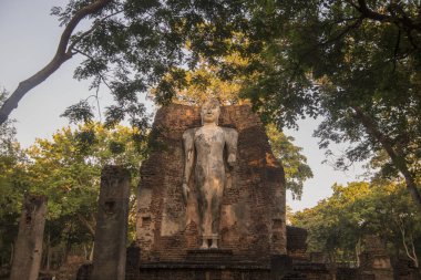 Wat Phra Si Iriyabot Tapınağı Kuzey Tayland 'da Kamphaeng Phet kasabasında. Tayland, Kamphaeng Phet, Kasım 2019