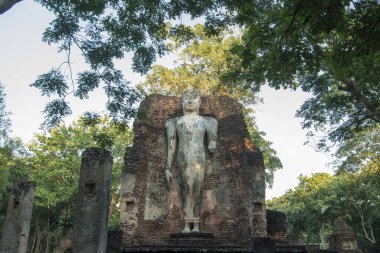 Wat Phra Si Iriyabot Tapınağı Kuzey Tayland 'da Kamphaeng Phet kasabasında. Tayland, Kamphaeng Phet, Kasım 2019
