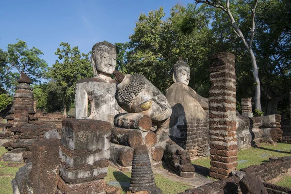 Buddha Staty Vid Wat Phra Kaeo Den Historiska Parken Staden — Stockfoto